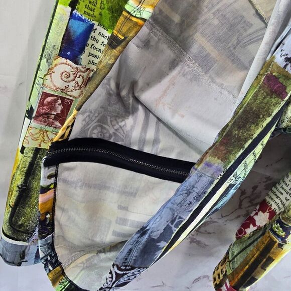 Dolcezza Jacket Women XXL Artsy Art To Wear Flecce Collar Photography Travel - Picture 10 of 13